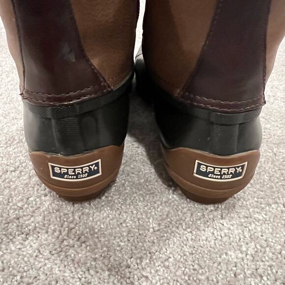 Sperry Women's Syren Gulf Duck Boot Brown Waterproof Rubber Zipper Side Size 10M - Picture 6 of 7